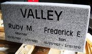 Engraved 24x12x3 Family Funeral Memorial Marker