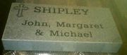 Engraved 24x12x3 G633 Gray Granite Grass Marker 