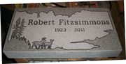 Engraved 24x12x3 Georgia Gray Granite Flat Marker Engraved 24x12x3 Georgia Gray Granite Flat Marker