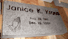 Engraved 24x12x3 Georgia Gray Tombstone