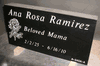 Engraved 24x12x3 Jet Black Cemetery Headstone