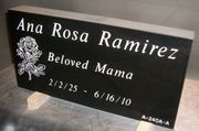 Engraved 24x12x3 Jet Black Cemetery Headstone