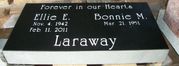  Engraved 24x12x3 Jet Black Granite Gravestone