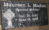 Engraved 24x12x4 Blue Pearl Granite Memorial Marker