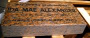 Engraved 24x12x4 Cemetery Marker in Marble Red