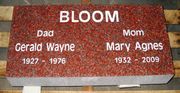 Engraved 24x12x4 Companion Funeral Marker in India Red