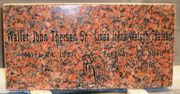 Engraved 24x12x4 Companion Marble Red Cemetery Memorial 