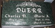 Engraved 24x12x4 Evergreen Cemetery Marker