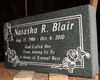 Engraved 24x12x4 Evergreen Granite Cemetery Memorial