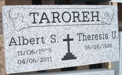 Engraved 24x12x4 G614 Gray Granite Companion Flat Marker