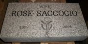 Engraved 24x12x4 G614 Gray Granite Grass Marker