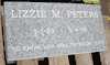 Engraved 24x12x4 G614 Gray Granite Grave Marker