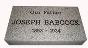 Engraved 24x12x4 G614 Gray Granite Gravestone