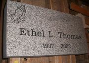 Engraved 24x12x4 G614 Gray Granite Marker
