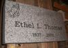 Engraved 24x12x4 G614 Gray Granite Marker