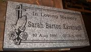 Engraved 24x12x4 G614 Gray Granite Memorial