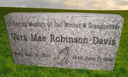 Engraved 24x12x4 G614 Gray Granite Memorial