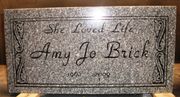 Engraved 24x12x4 G633 Gray Cemetery Memorial Marker