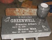 Engraved 24x12x4 G654 Dark Gray Granite Companion Memorial Marker