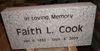 Engraved 24x12x4 Gray Granite Grass Marker
