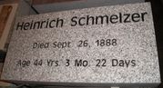 Engraved 24x12x4 Gray Granite Historical Grave Marker