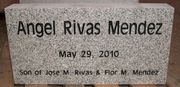 Engraved 24x12x4 Gray Granite Infant Funeral Memorial