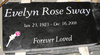 Engraved 24x12x4 Jet Black Cemetery Marker