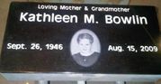 Engraved 24x12x4 Jet Black Cemetery Memorial Marker