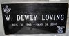 Engraved 24x12x4 Jet Black Funeral Memorial Marker