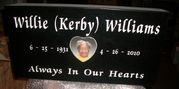 Engraved 24x12x4 Jet Black Granite Gravestone