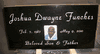 Engraved 24x12x4 Jet Black Headstone 