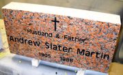 Engraved 24x12x4 Marble Red Funeral Memorial Marker