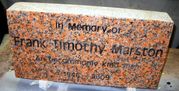 Engraved 24x12x4 Marble Red Funeral Monument