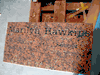 Engraved 24x12x4 Marble Red Granite Flat Memorial Marker