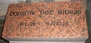 Engraved 24x12x4 Marble Red Granite Gravestone Engraved 24x12x4 Marble Red Granite Gravestone