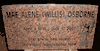 Engraved 24x12x4 Marble Red Granite Tombstone