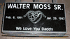Engraved 24x12x4x6 Jet Black Bevel Funeral Memorial Marker