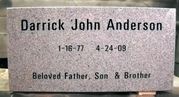Engraved 24x12x6 Cemetery Marker in G614 Gray Granite