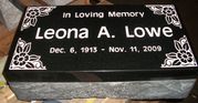 Engraved 24x12x8-6 Jet Black Granite Bevel 