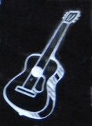  Engraved Acoustic Guitar Cemetery Headstone Design 1267