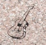 Engraved Acoustic Guitar Cemetery Headstone Design 1267 on Anxi Granite