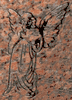 Engraved Angel Cemetery Headstone Design 160 on Marble Red Granite Engraved Angel Cemetery Headstone Design 160 on Marble Red Granite