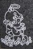 Engraved Angel Design 165 on G654 Dark Gray Granite Engraved Angel Design 165 on G654 Dark Gray Granite