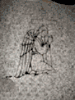 Engraved Angel Headstone Design 159 on Gray Granite