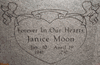 Engraved Angel Headstone Panel Design 1629 on Gray Granite