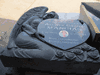 Engraved Angel Heart Headstone