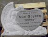 Engraved Angel Heart Headstone