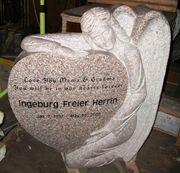 Engraved Angel Memorial in Anxi Granite