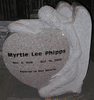 Engraved Anxi Red Angel Headstone Engraved Anxi Red Angel Headstone