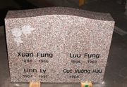 Engraved Anxi U4 Family Memorial Monument